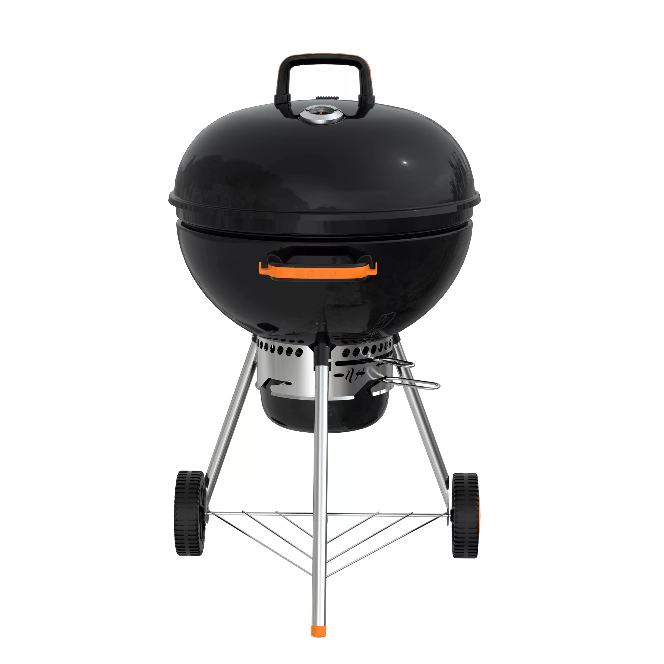 KEYO KY22022HE 22-Inch Kettle Charcoal Grill | Premium Outdoor BBQ Grill with Thermometer