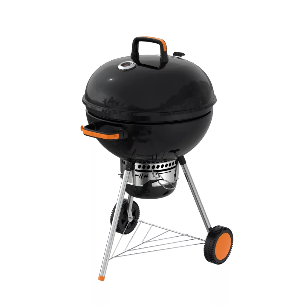 KEYO BBQ KY22022HE 22-Inch Kettle Charcoal Grill – Premium Outdoor Barbecue Grill with Thermometer & Wheels