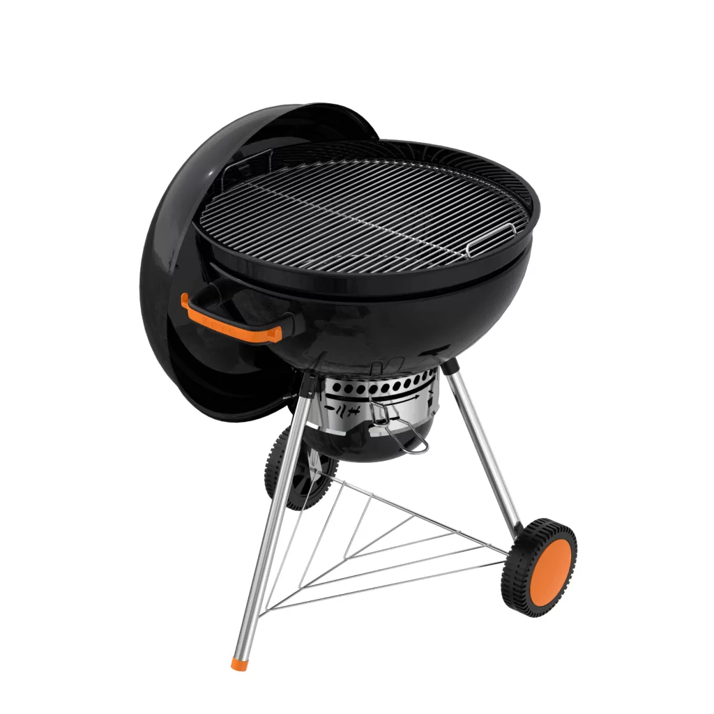 KEYO BBQ KY22022HE 22-Inch Kettle Charcoal Grill – Premium Outdoor Barbecue Grill with Thermometer & Wheels