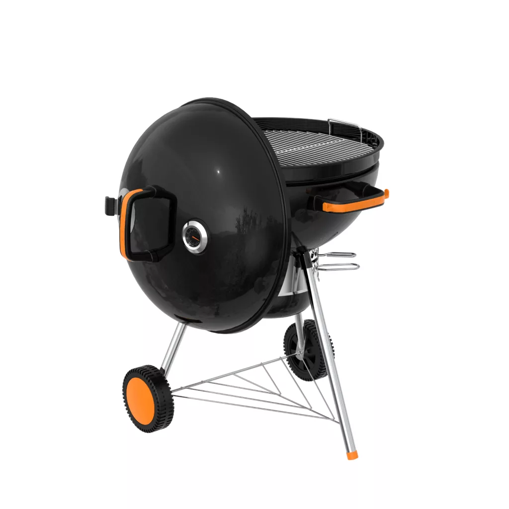 KEYO BBQ KY22022HE 22-Inch Kettle Charcoal Grill – Premium Outdoor Barbecue Grill with Thermometer & Wheels