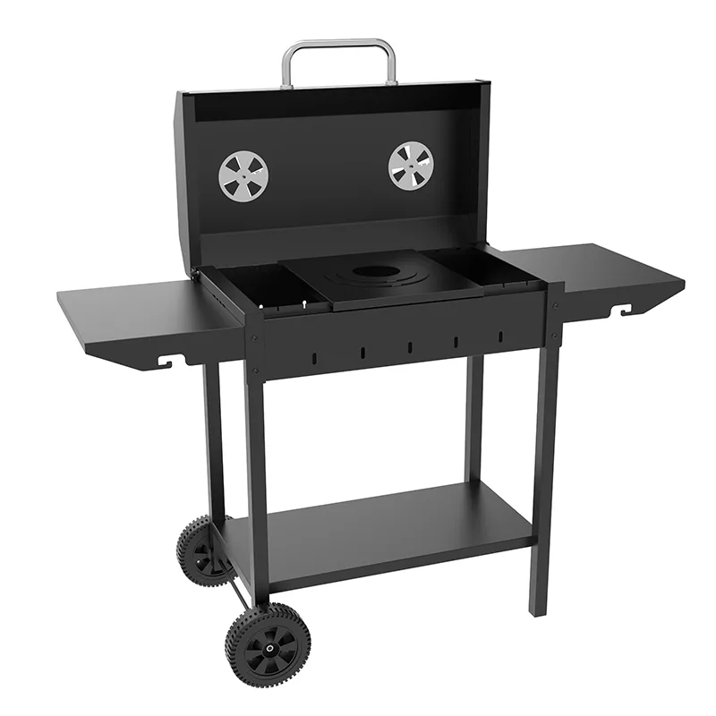 Flat Top Combo Outdoor Charcoal Grill 4