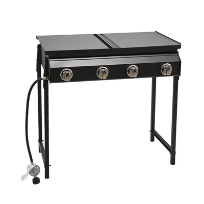 Built-in gas grill for outdoor kitchen island