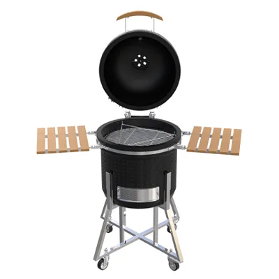 Ceramic Kamado Charcoal Grill - Versatile BBQ Smoker Cooker