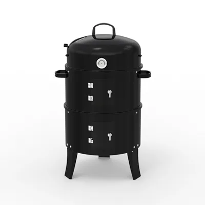 Portable 3-in-1 Vertical Smoker - Multi-Function BBQ Equipment