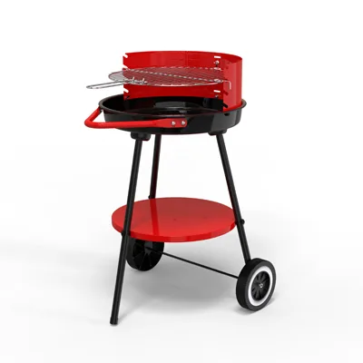Compact foldable charcoal grill ideal for camping, tailgating, and picnics
