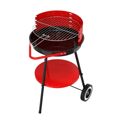 Compact foldable charcoal grill ideal for camping, tailgating, and picnics