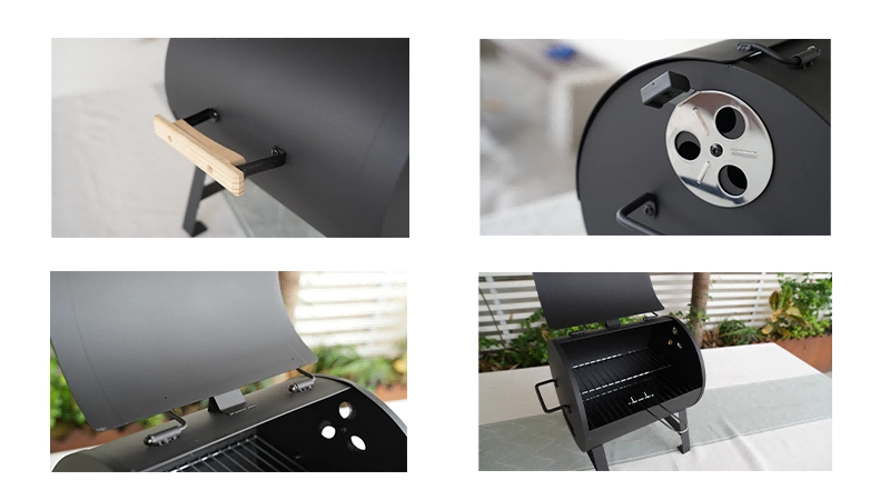 details of smoker and grill