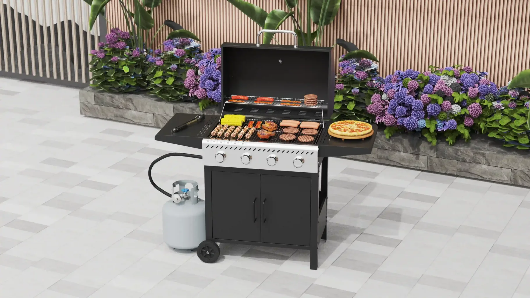 gas kettle barbecue