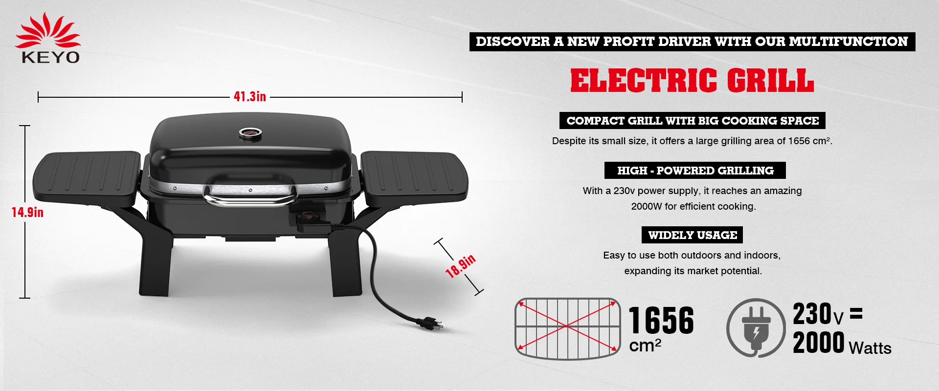 electric grill keyo bbq big cooking