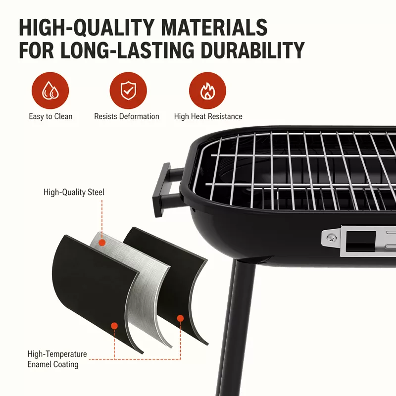 Durable Enamel-Coated Steel Construction